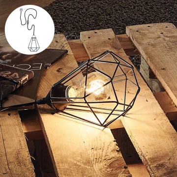 Eglo 54889 - Светодиодный настольный светильник в розетку 1xE27/4W/230V 3000K черный