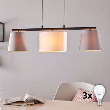 Eglo 55207 - LED люстра на тросі ALMEIDA 3xE14/25W/230V сіра