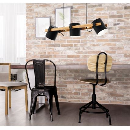Eglo 55234 - Подвесная люстра HORNWOOD 3xE27/60W/230V