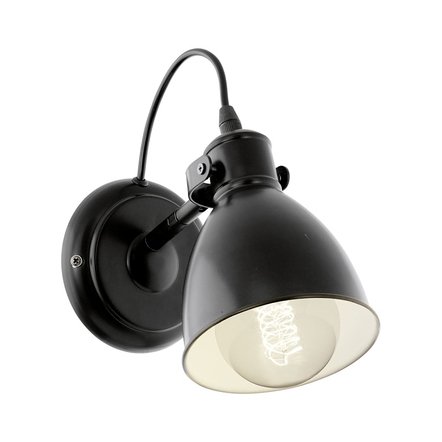 Eglo 55261 - Настенный светильник PRIDDY 1xE27/40W/230V чёрный