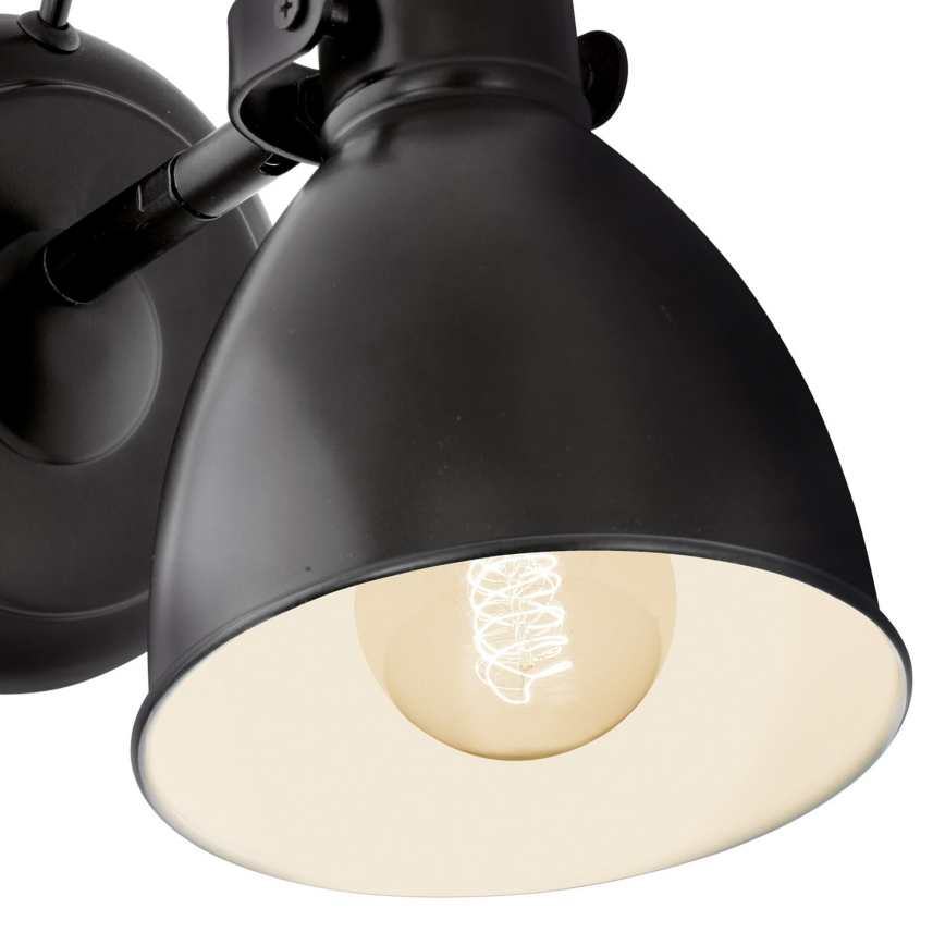 Eglo 55261 - Настінний світильник PRIDDY 1xE27/40W/230V чорний