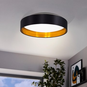 Eglo 55267 - LED-стельовий світильник MASERLO LED/16W/230V 3000K діаметр 40,5 см чорний/мідний