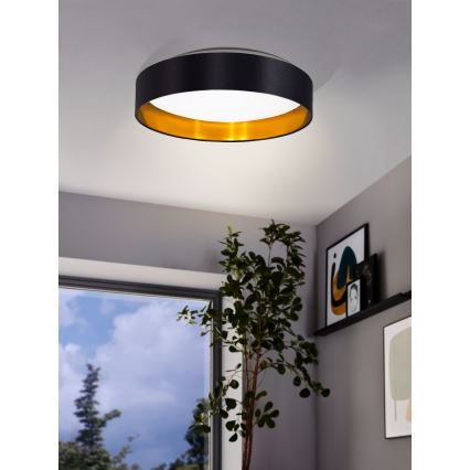Eglo 55267 - LED потолочный светильник MASERLO LED/16 Вт/230 В/3000 К, диам. 40,5 см, чёрный/медный