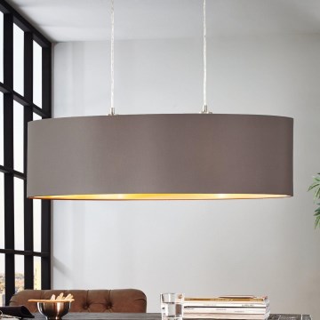 Eglo 55271 - Підвісна люстра MASERLO 2xE27/60W/230V коричневий