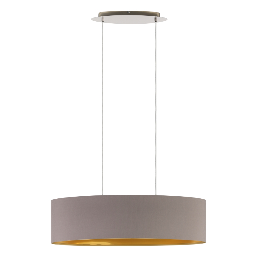 Eglo 55271 - Підвісна люстра MASERLO 2xE27/60W/230V коричневий