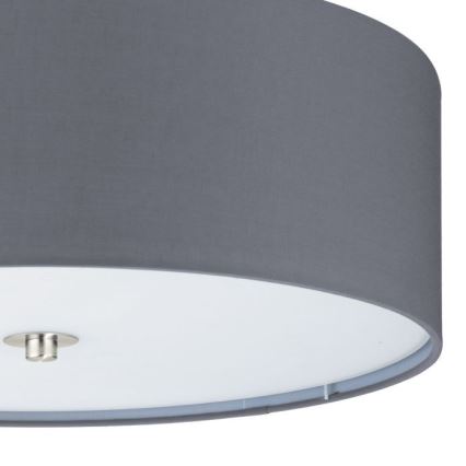 Eglo 55277 - Потолочный светильник PASTERI 3xE27/25W/230V диам. 47,5 см серый