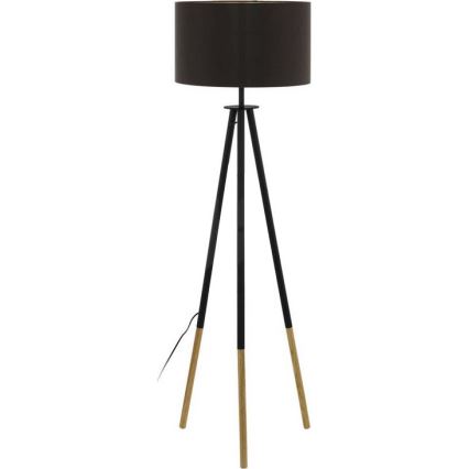 Eglo 55291 - Торшер BIDFORD 1xE27/60W/230V чорний/коричневий