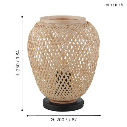 Eglo 55699 - Настільна лампа DEMBLEBY 1xE27/40W/230V бежева