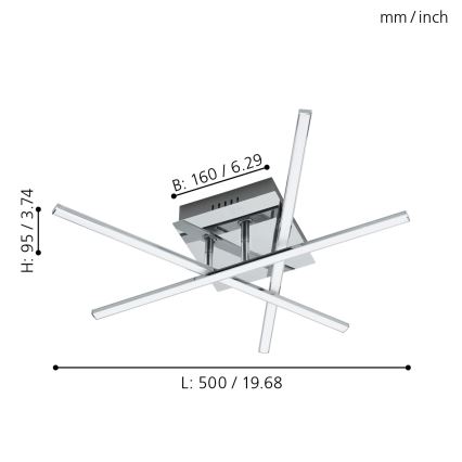 Eglo 55707 - LED потолочный светильник 3xLED/3,5W/230V