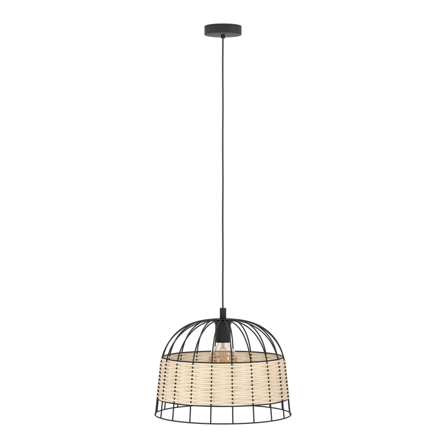 Eglo 55709 - Подвесная люстра ANWICK 1xE27/40W/230V ротанг