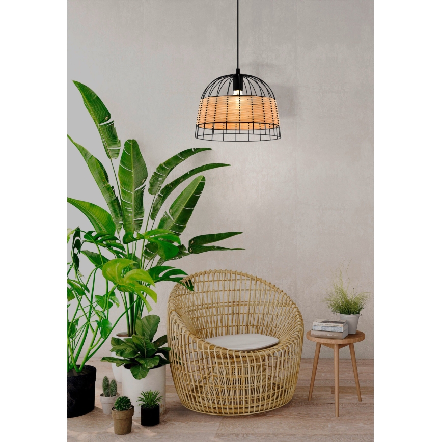 Eglo 55709 - Подвесная люстра ANWICK 1xE27/40W/230V ротанг