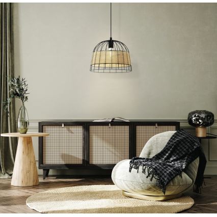 Eglo 55709 - Подвесная люстра ANWICK 1xE27/40W/230V ротанг