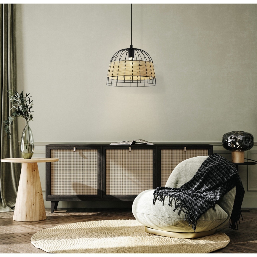 Eglo 55709 - Подвесная люстра ANWICK 1xE27/40W/230V ротанг