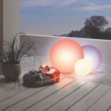 Eglo 55784 - Светильник уличный LED RGBW MONTEROLO-C 1xE27/9W/230V IP65 диаметр 39 см + пульт дистанционного управления