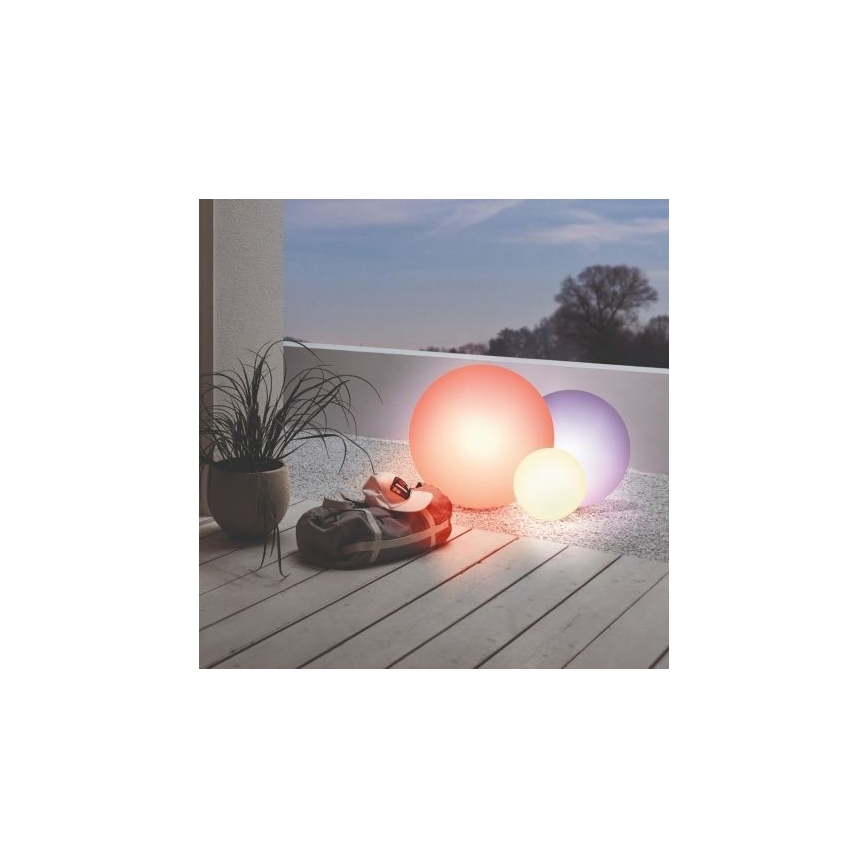 Eglo 55784 - LED RGBW Зовнішнє світло MONTEROLO-C 1xE27/9W/230V IP65 діам. 39 см + пульт дистанційного керування