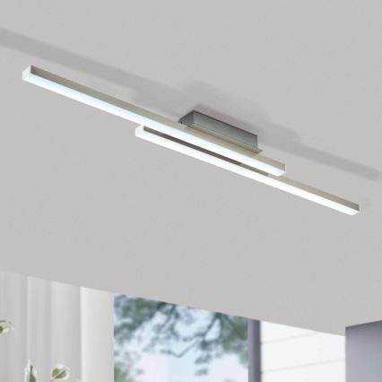 Eglo 55971 - LED RGBW затемнюваний стельовий світильник FRAIOLI-C LED/34W/230V 2700-6500K матовий хром + пульт дистанційного керування