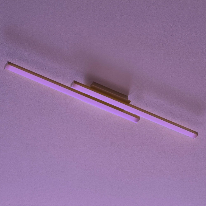 Eglo 55971 - LED RGBW затемнюваний стельовий світильник FRAIOLI-C LED/34W/230V 2700-6500K матовий хром + пульт дистанційного керування