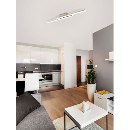 Eglo 55971 - LED RGBW затемнюваний стельовий світильник FRAIOLI-C LED/34W/230V 2700-6500K матовий хром + пульт дистанційного керування