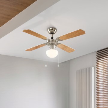 Eglo 56035 - LED стельовий вентилятор 1xE27/4,9 Вт/230 В/3000 К, діаметр 106,6 см