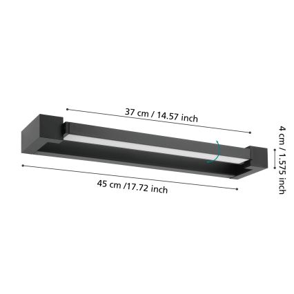 Eglo 56464 - LED Підсвітка для дзеркала для ванної GEMILIANA LED/8,9W/230V 4000K 45 см IP44
