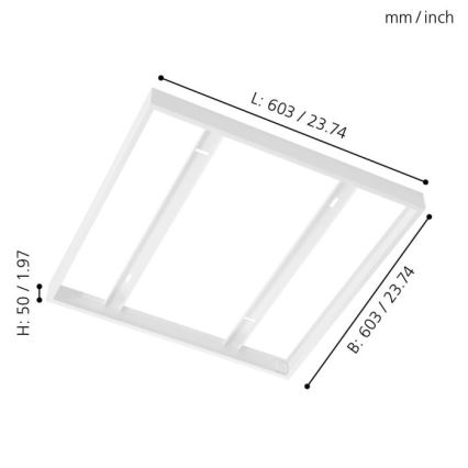 Eglo - Рамка для потолочной панели 603x603mm