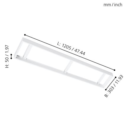 Eglo - Рамка для потолочной панели 1205x303mm