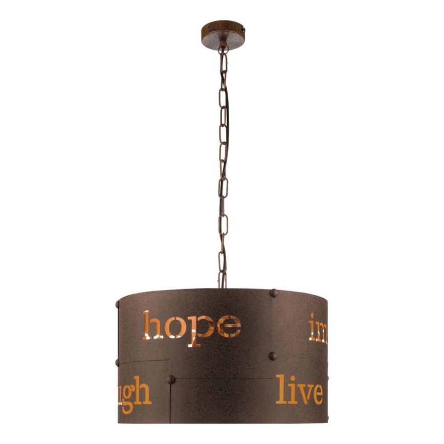 Eglo 62331 - Люстра на ланцюгу COLDINGHAM PRO 3xE27/60W/230V коричневий