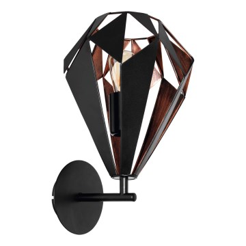 Eglo 62835 - Настенный светильник CARLTON PRO 1xE27/60W/230V черный