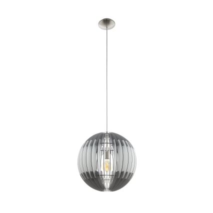 Eglo 63256 - Подвесной светильник на тросе OLMERO PRO 1xE27/60W/230V, Ø 40 см, серый/белый