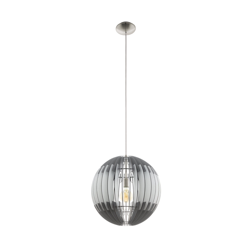 Eglo 63256 - Подвесной светильник на тросе OLMERO PRO 1xE27/60W/230V, Ø 40 см, серый/белый