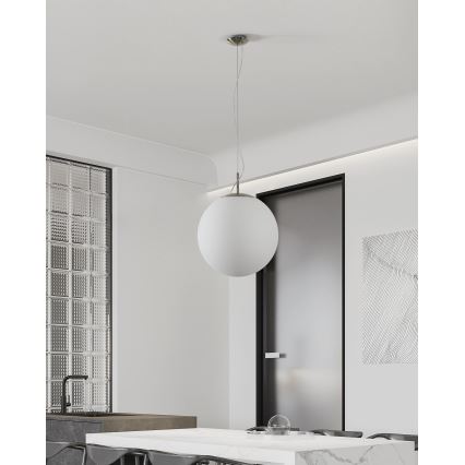Eglo 63271 - Люстра на тросе PIEDALE 1xE27/60W/230V Ø 43 см матовый хром
