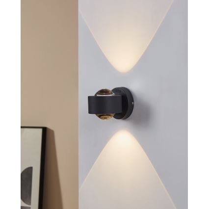 Eglo 64496 - LED настінний світильник ONO PRO 2xLED/2,5Вт/230В антрацит