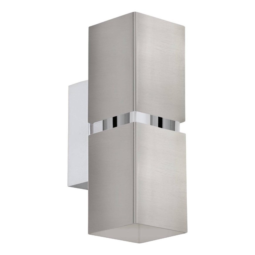Eglo 64797 - Світлодіодний настінний світильник PASSA PRO 2xGU10/3,3W/230V 3000K матовий хром