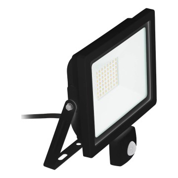 Eglo 64873 - Світлодіодний прожектор з датчиком FILETTI LED/50W/230V 3000K IP44 чорний