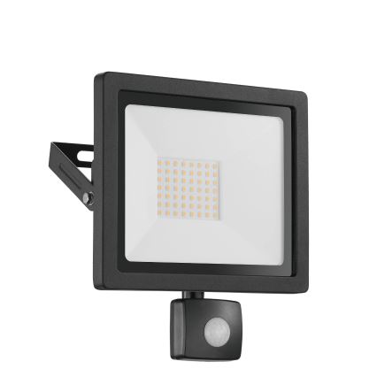 Eglo 64873 - Світлодіодний прожектор з датчиком FILETTI LED/50W/230V 3000K IP44 чорний