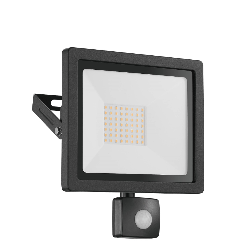 Eglo 64873 - Світлодіодний прожектор з датчиком FILETTI LED/50W/230V 3000K IP44 чорний