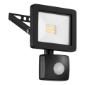 Eglo 64878 - Світлодіодний прожектор з датчиком FILETTI LED/10W/230V 4000K IP44 чорний