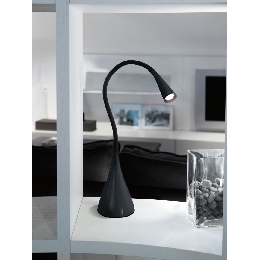 Eglo 64975 - LED Гнучка настільна лампа з регулюванням яскравості SNAPORA PRO LED/3,5W/230V 3000K чорний