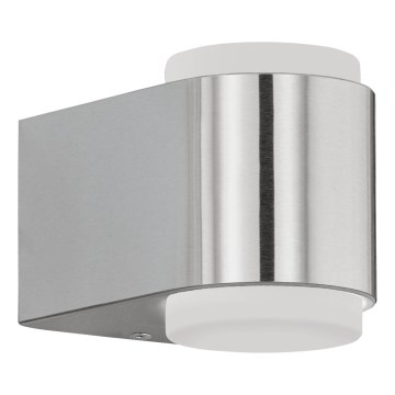 Eglo 65054 - Уличный светодиодный настенный светильник BRIONES PRO 2xLED/3W/230V IP44 блестящий хром