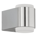 Eglo 65054 - Вуличний світлодіодний настінний світильник BRIONES PRO 2xLED/3W/230V IP44 глянцевий хром