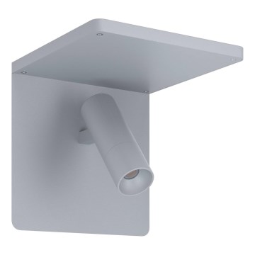 Eglo 67564 - Світлодіодний настінний світильник з полицею CIGLIE LED/8,1W/230V сірий