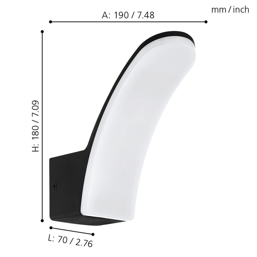 Eglo 74021 - Вуличний світлодіодний настінний світильник LACONELLA LED/11,5W/230V 4000K IP44