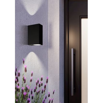 Eglo 74023 - Вуличний настінний світильник SCOGLIERA 2xGU10/5W/230V IP44