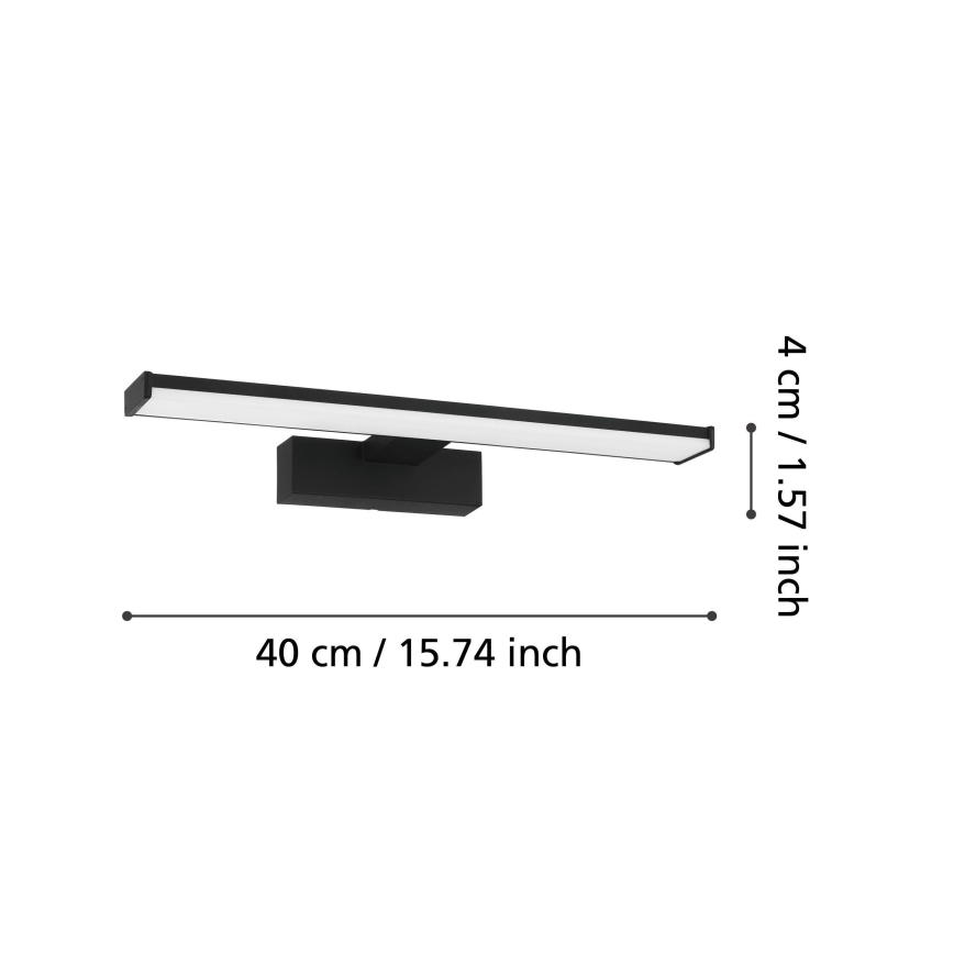 Eglo 74061 - LED Підсвітка для дзеркала для ванної GALENZANA LED/7,4W/230V 4000K 40 см IP44 чорний