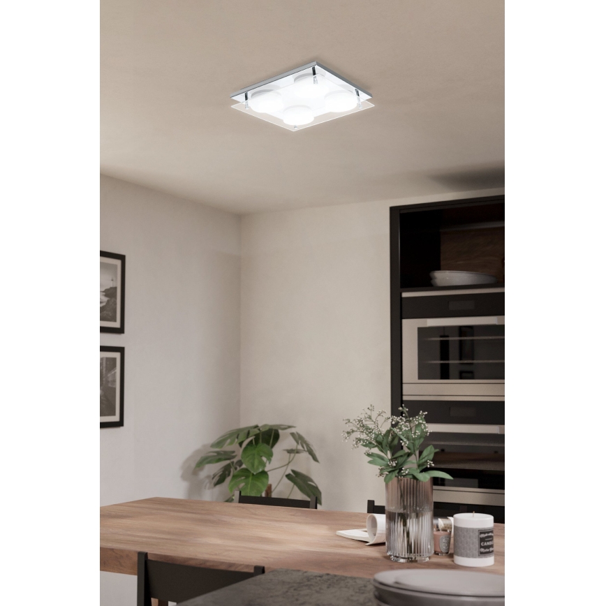 Eglo 75329 - LED стельовий світильник ABIOLA 4xLED/6W/230V глянцевий хром