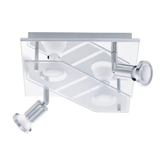 Eglo 75379 - Светодиодный точечный RGBW-светильник с регулированием яркости CABO-C 4xGU10/4W/230V + дистанционное управление