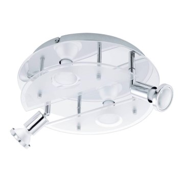Eglo 75381 - LED RGBW Точковий світильник з регулюванням яскравості CABO-C 4xGU10/4W/230V + пульт дистанційного керування