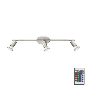 Eglo 75385 - LED RGB Точковий світильник з регулюванням яскравості BUZZ-C 3xGU10/4W/230V + пульт дистанційного керування