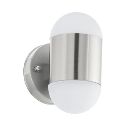 Eglo 75392 - Светодиодный наружный настенный светильник MEROLA 2xLED/3,7W/230V IP44 матовый хром