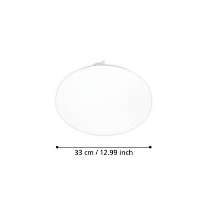 Eglo - Світлодіодний стельовий світильник з датчиком руху LED/15,5W/230V 3000K діаметр 33 cm білий